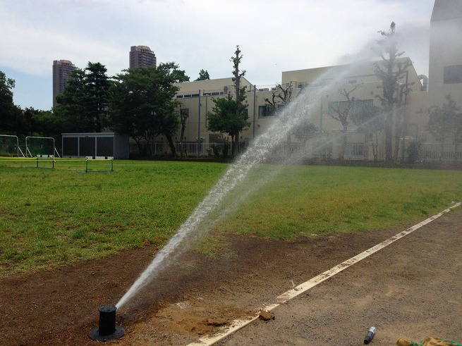 江東区立M小学校　ポップアップスプリンクラー