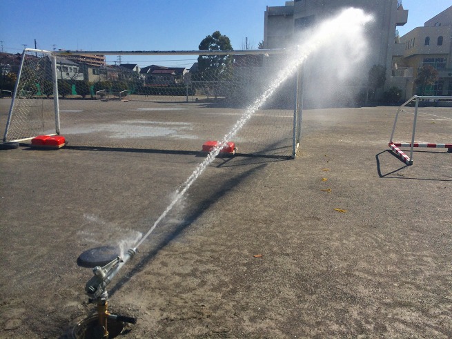 市川市立J中学校着脱式スプリンクラー