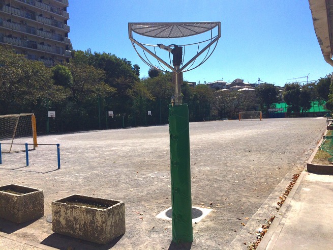 板橋区立M小学校　全自動立上管スプリンクラー